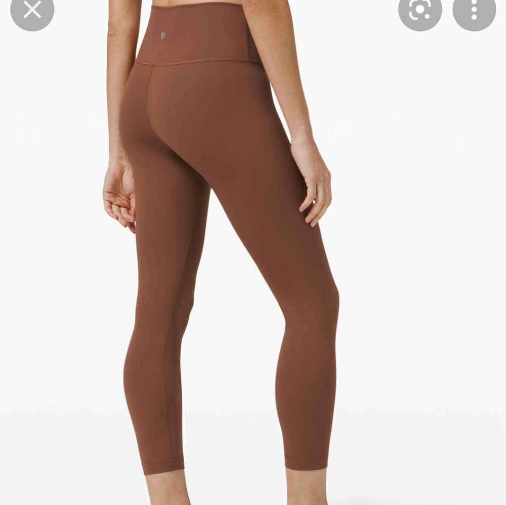 Lululemon Wunder Under 25 in leggings, ancient copper